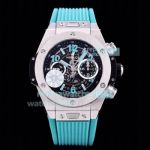 TA Factory Hublot Big Bang Unico King Stainless Steel Blue Rubber Strap 45MM
